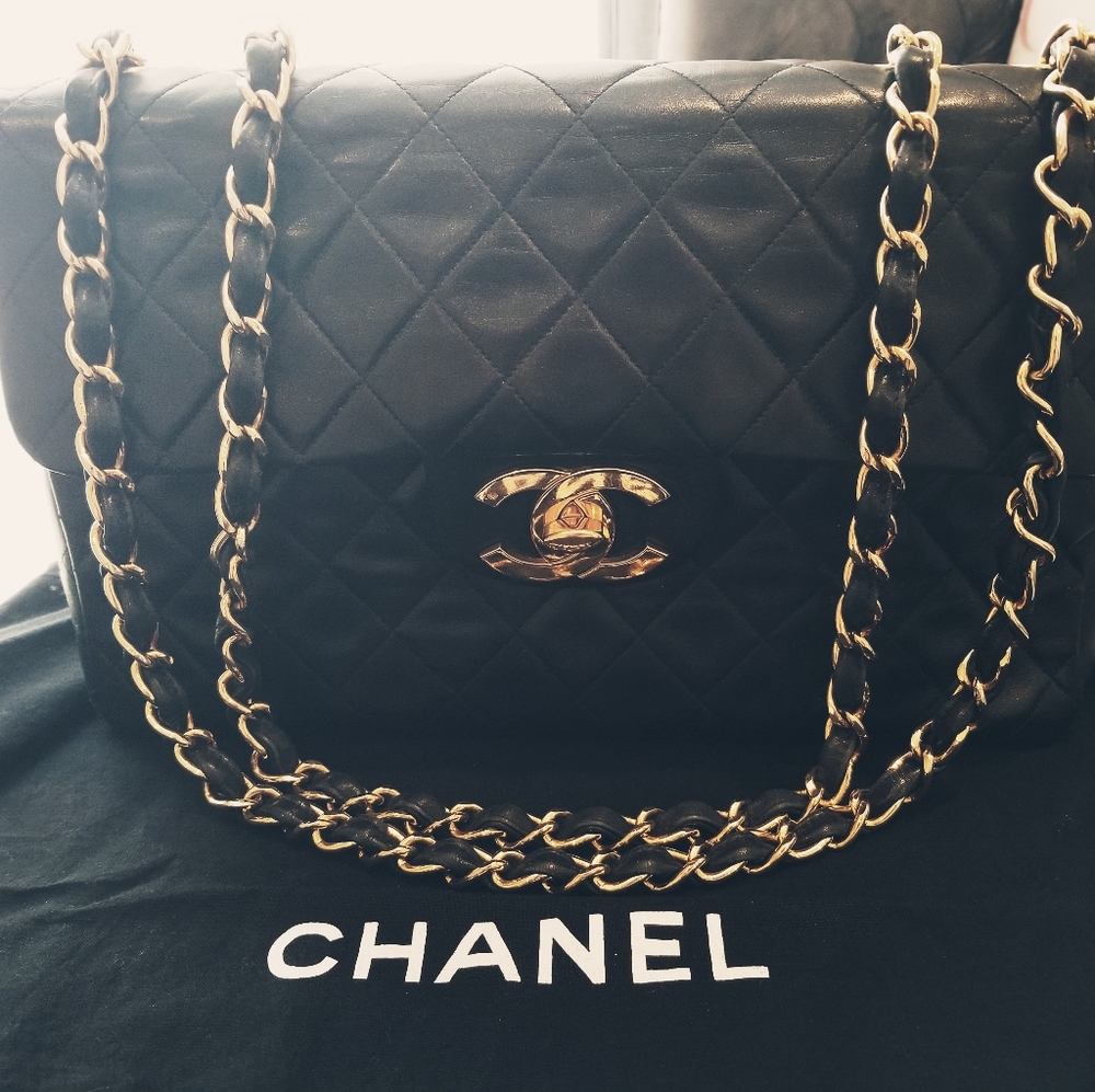 Authentic jumbo vintage Chanel bag